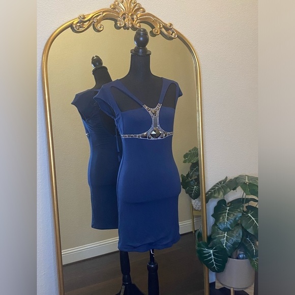 SKY Cocktail Dress Navy Blue Size L